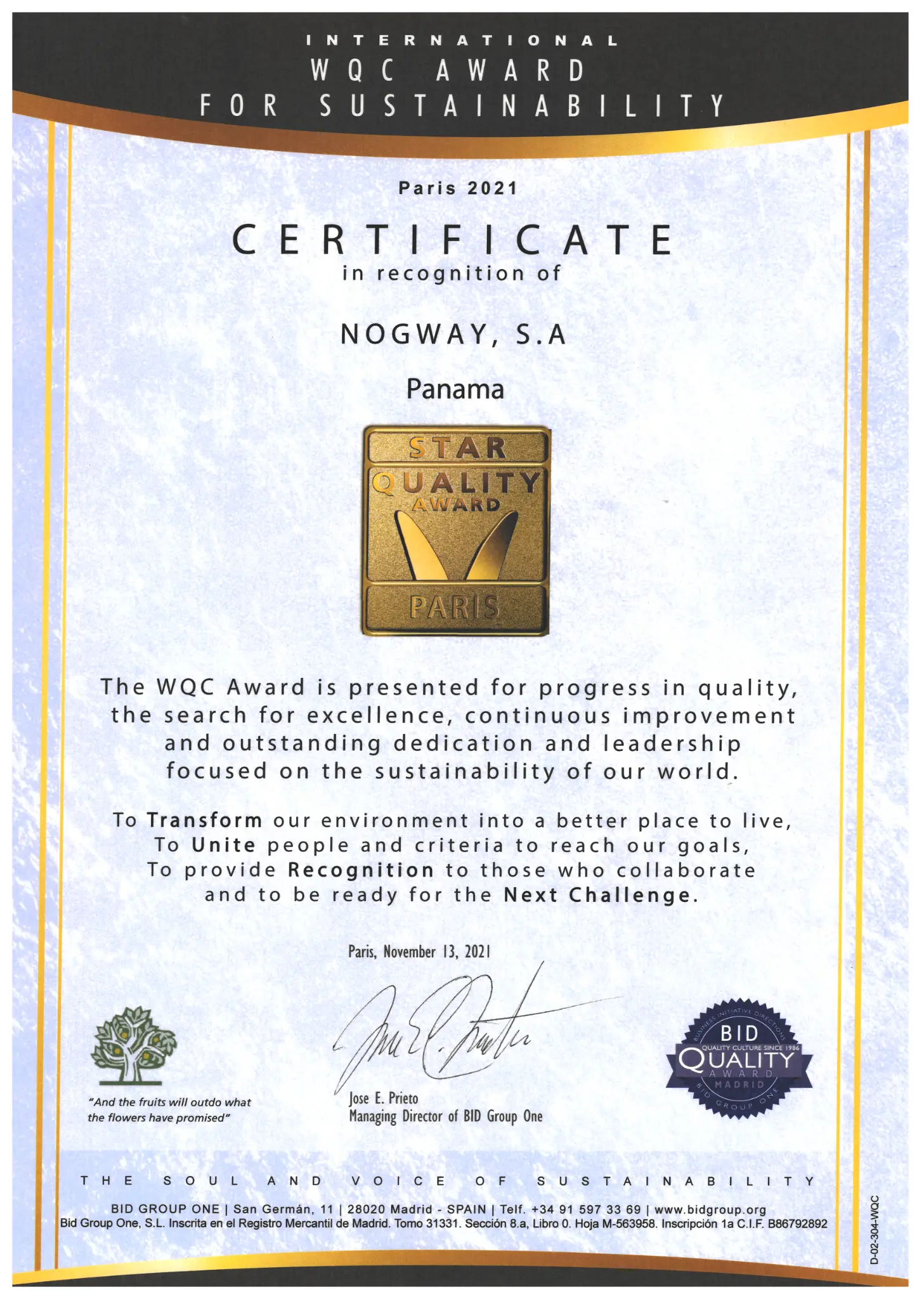 Star Quality Award